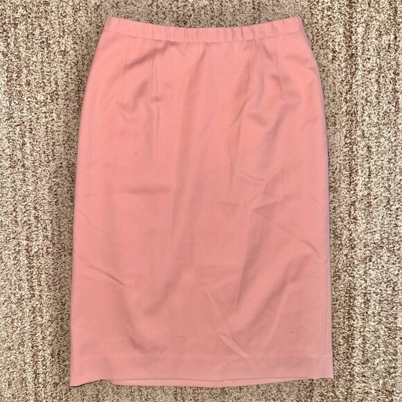 Pendleton Women's Virgin Wool Midi Skirt in Pink Size 9 - Picture 9 of 9